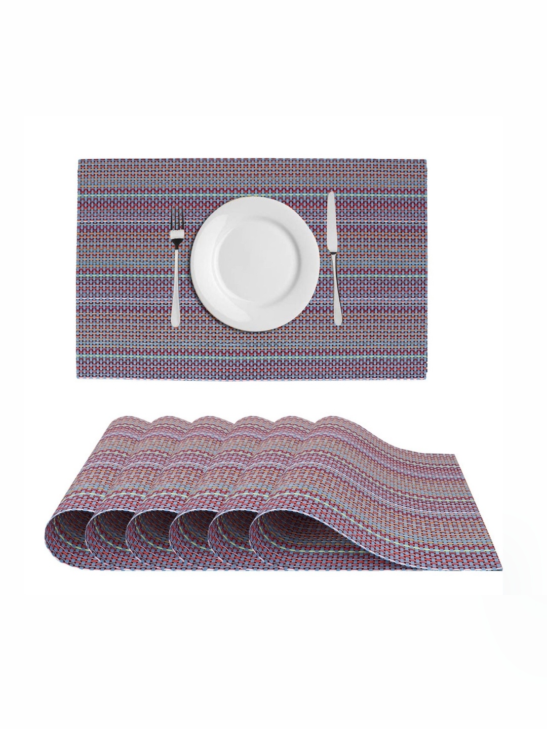 

Dakshya Industries Purple 6 Pieces Self Design Rectangle Table Placemats