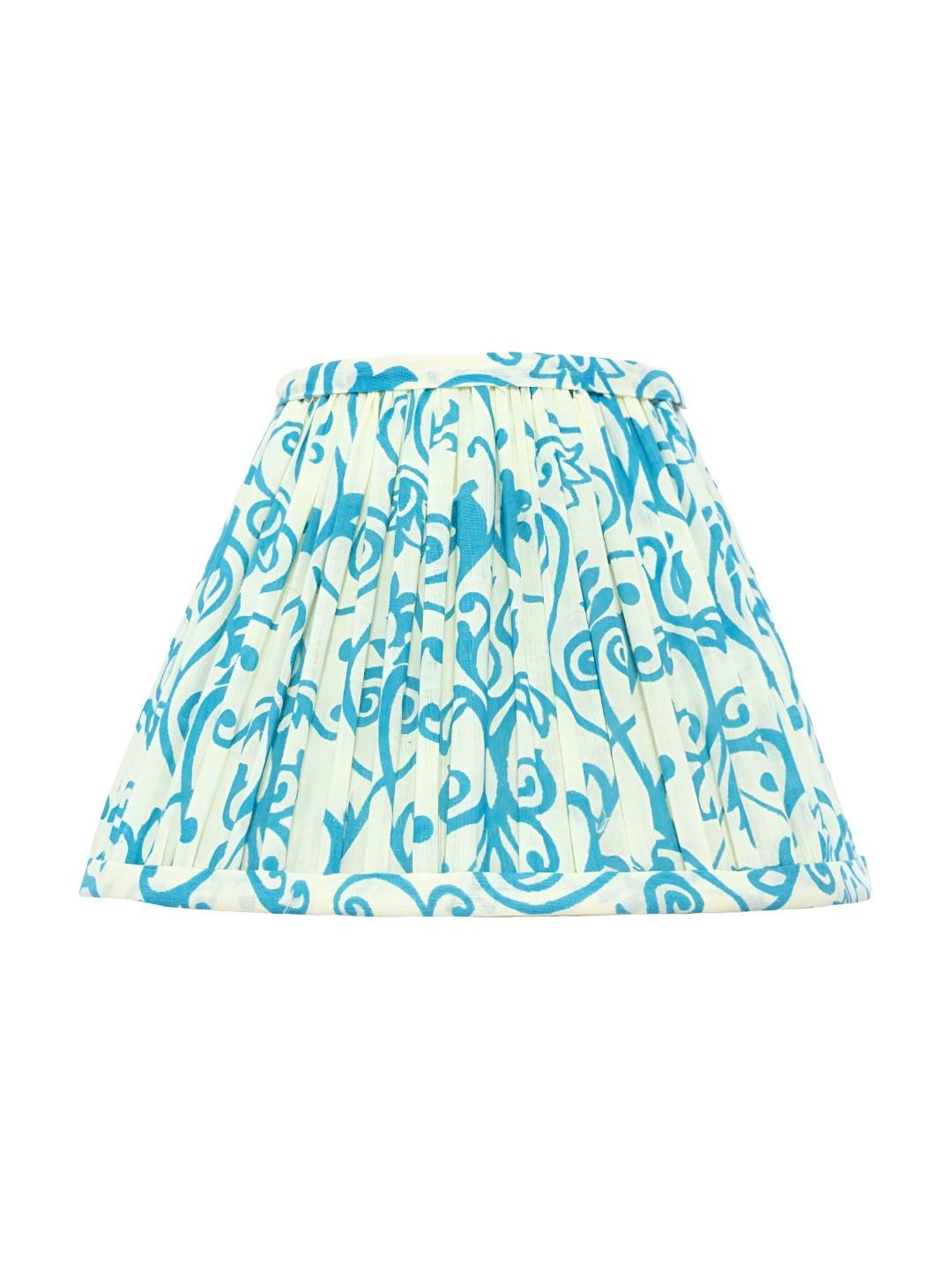 

Lampenschirm India Blue & White Printed Frustum Shaped Cotton Lamp Shade