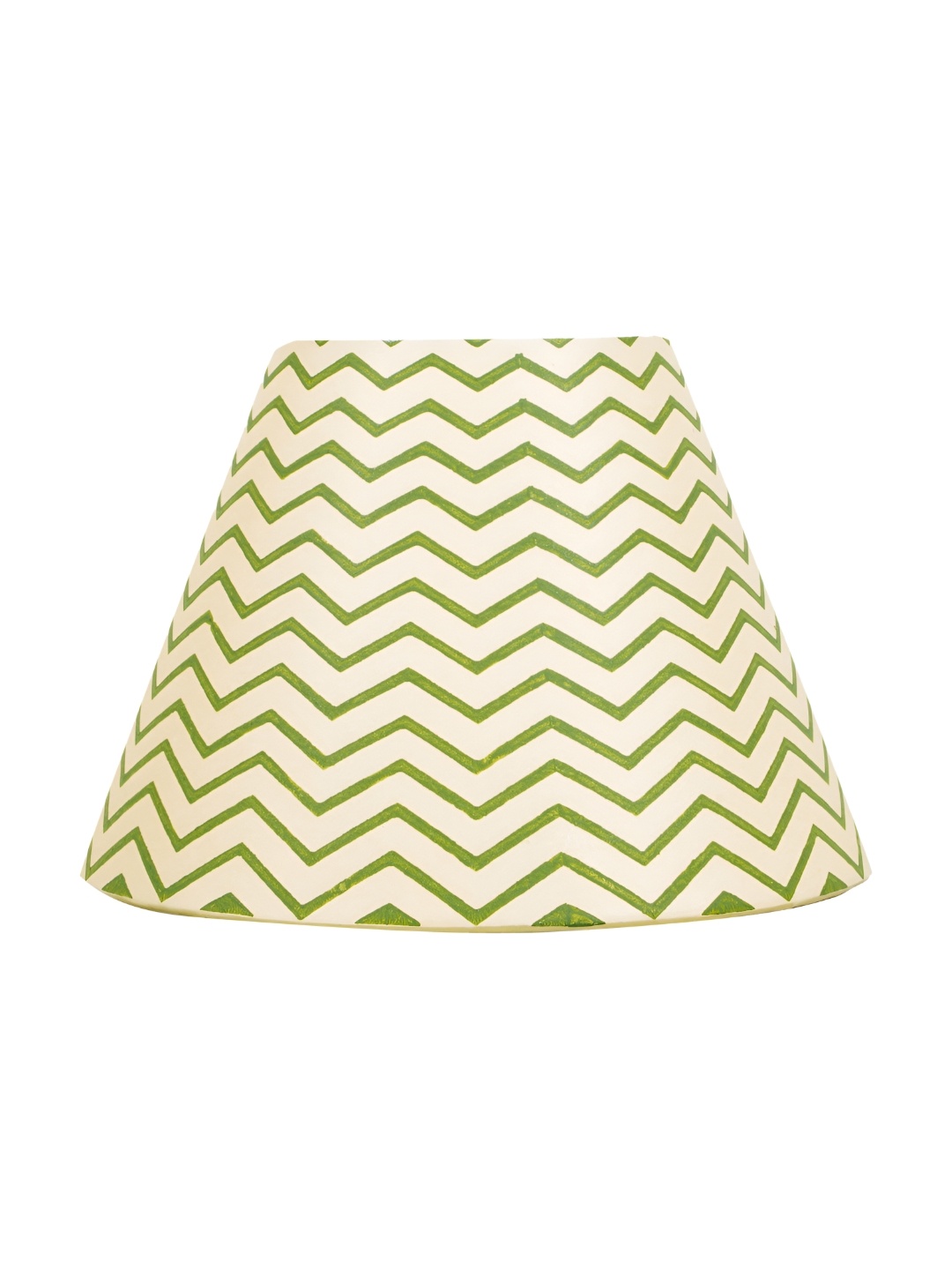 

Lampenschirm India Green & White Printed Frustum Shaped Cotton Lamp Shade