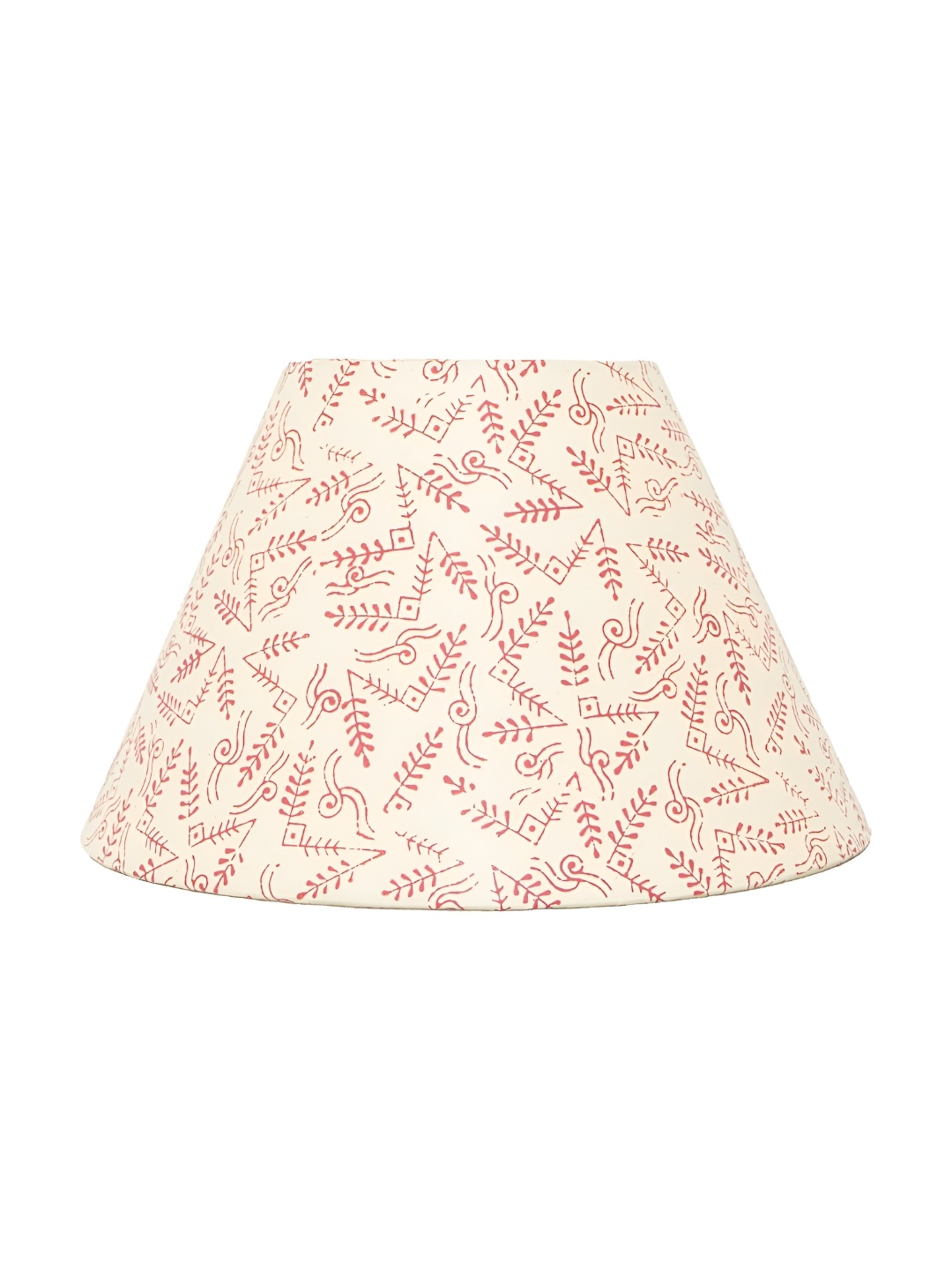 

Lampenschirm India Red & White Printed Cotton Frustum Shaped Lamp Shade