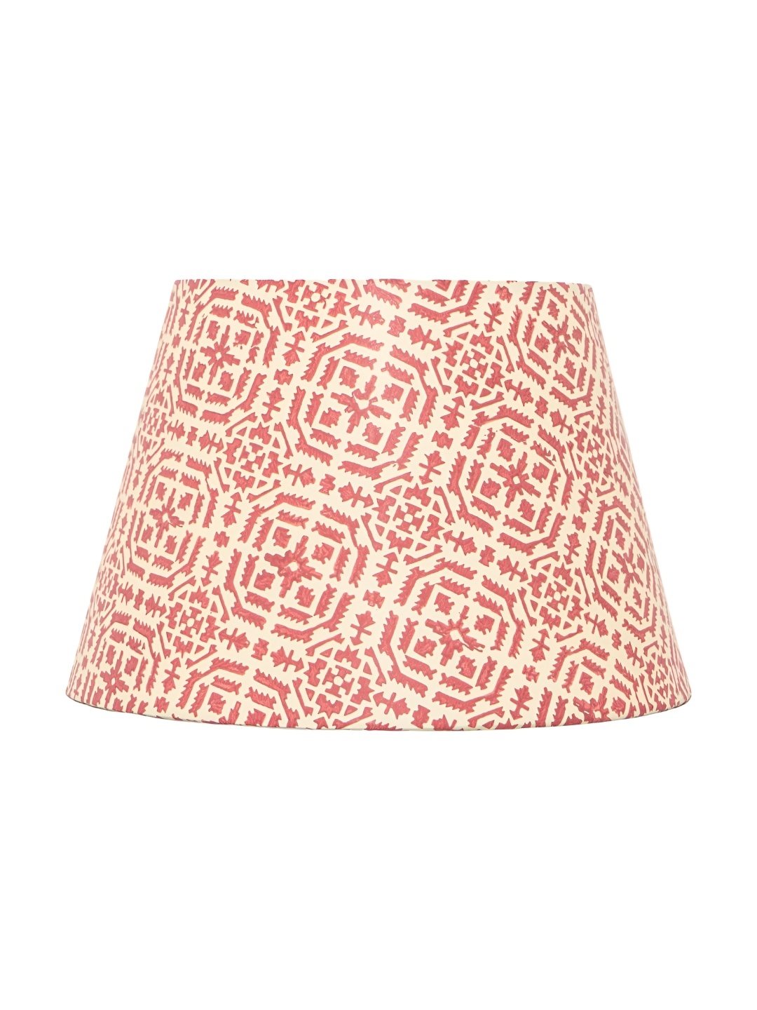 

Lampenschirm India Red & White Printed Frustum Shaped Cotton Lamp Shade