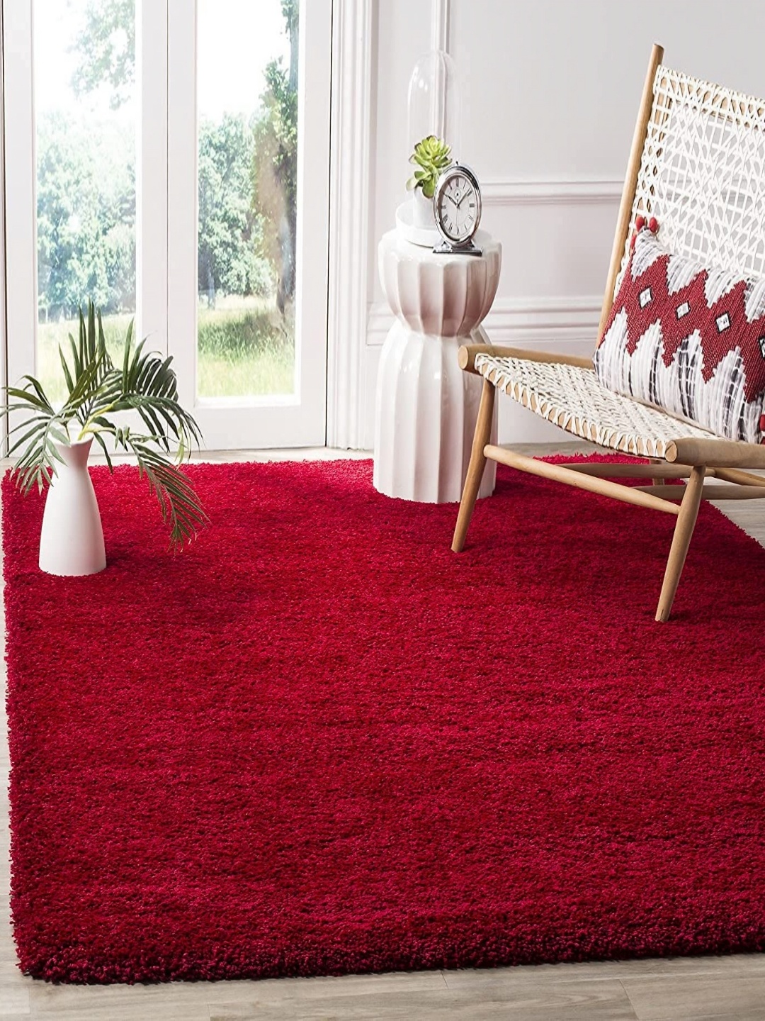 

Banchmark Home Furnishings Red Anti Skid Shaggy Carpet