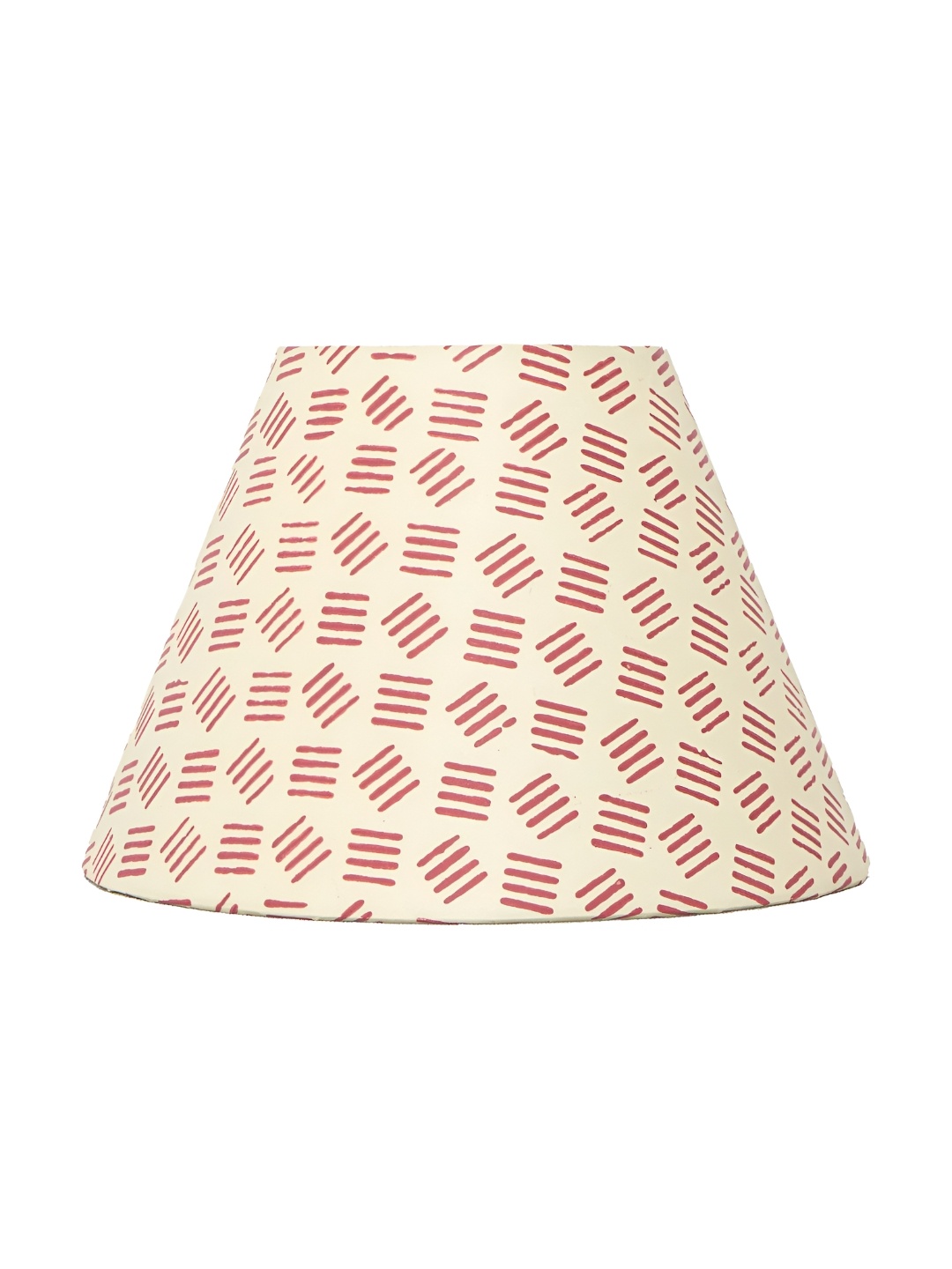 

Lampenschirm India Red Printed Cotton Contemporary Frustum Shaped Table Lamp Shade