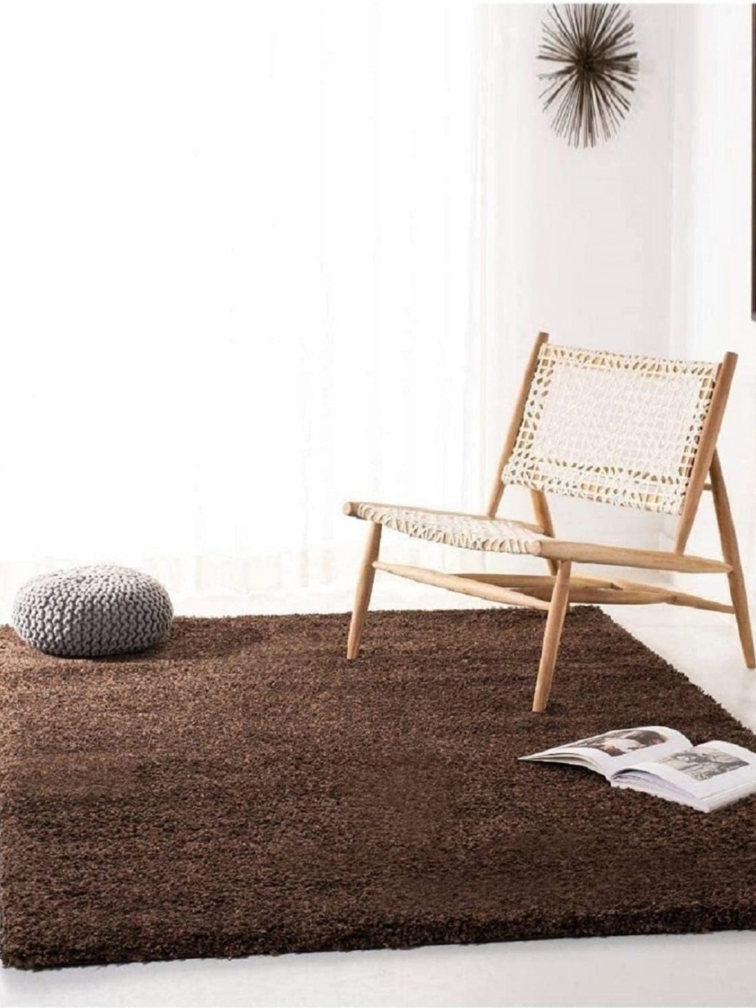 

Banchmark Home Furnishings Brown Anti Skid Shaggy Carpet