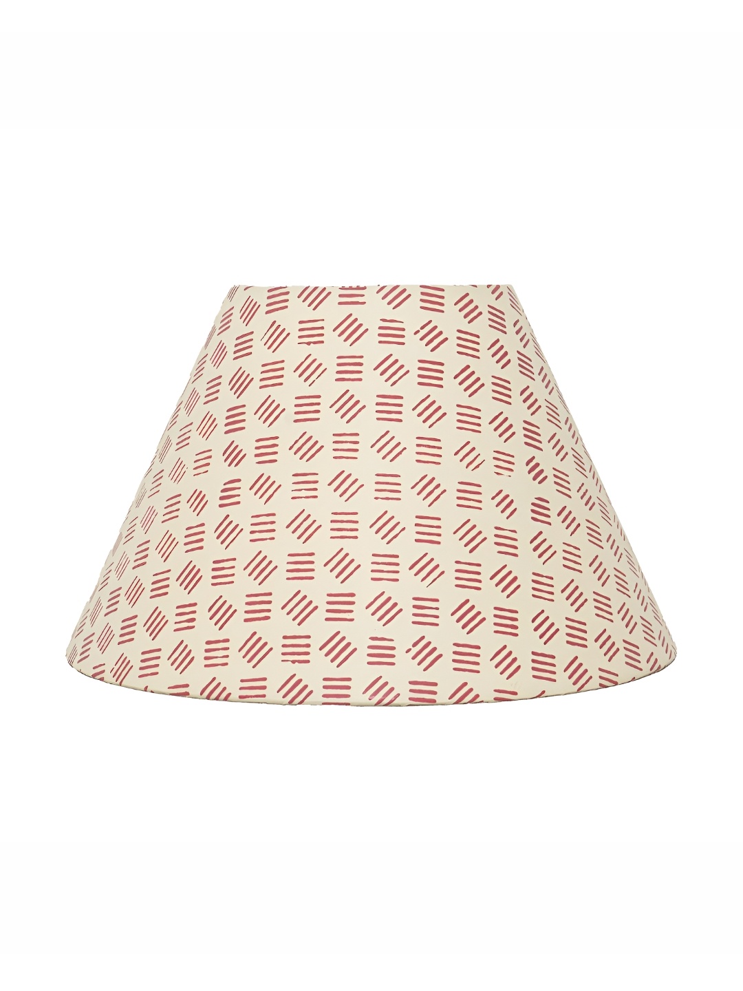 

Lampenschirm India Red Printed Cotton Contemporary Frustum Shaped Table Lamp Shade