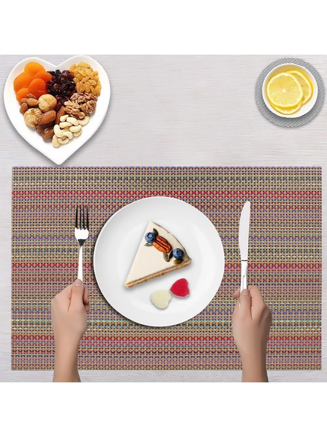 

Dakshya Industries Maroon & Green 2 Pieces Table Placemats