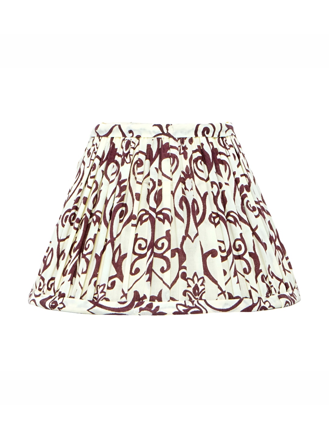 

Lampenschirm India Burgundy & White Printed Frustum Shaped Cotton Lamp Shade