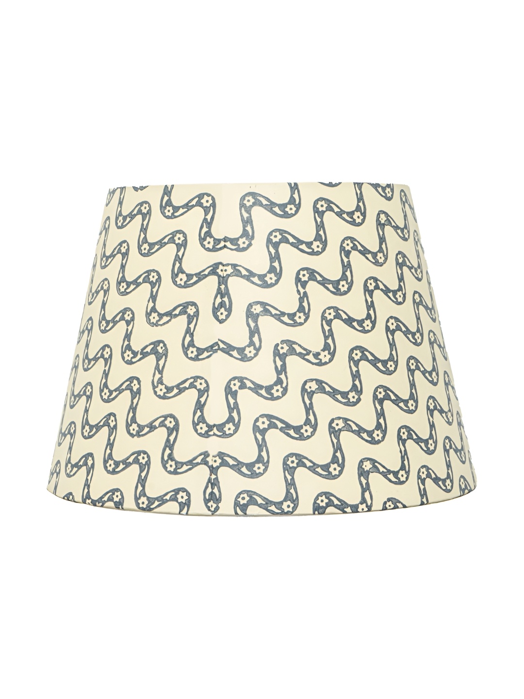 

Lampenschirm India Blue Printed Cotton Contemporary Frustum Shaped Table Lamp Shade