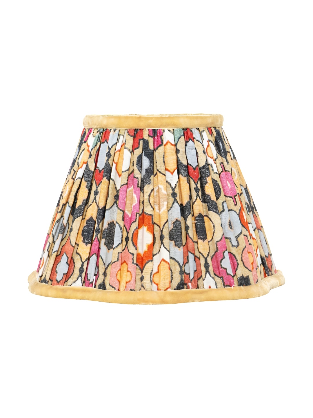 

Lampenschirm India Pink Printed Cotton Contemporary Frustum Shaped Table Lamp Shade