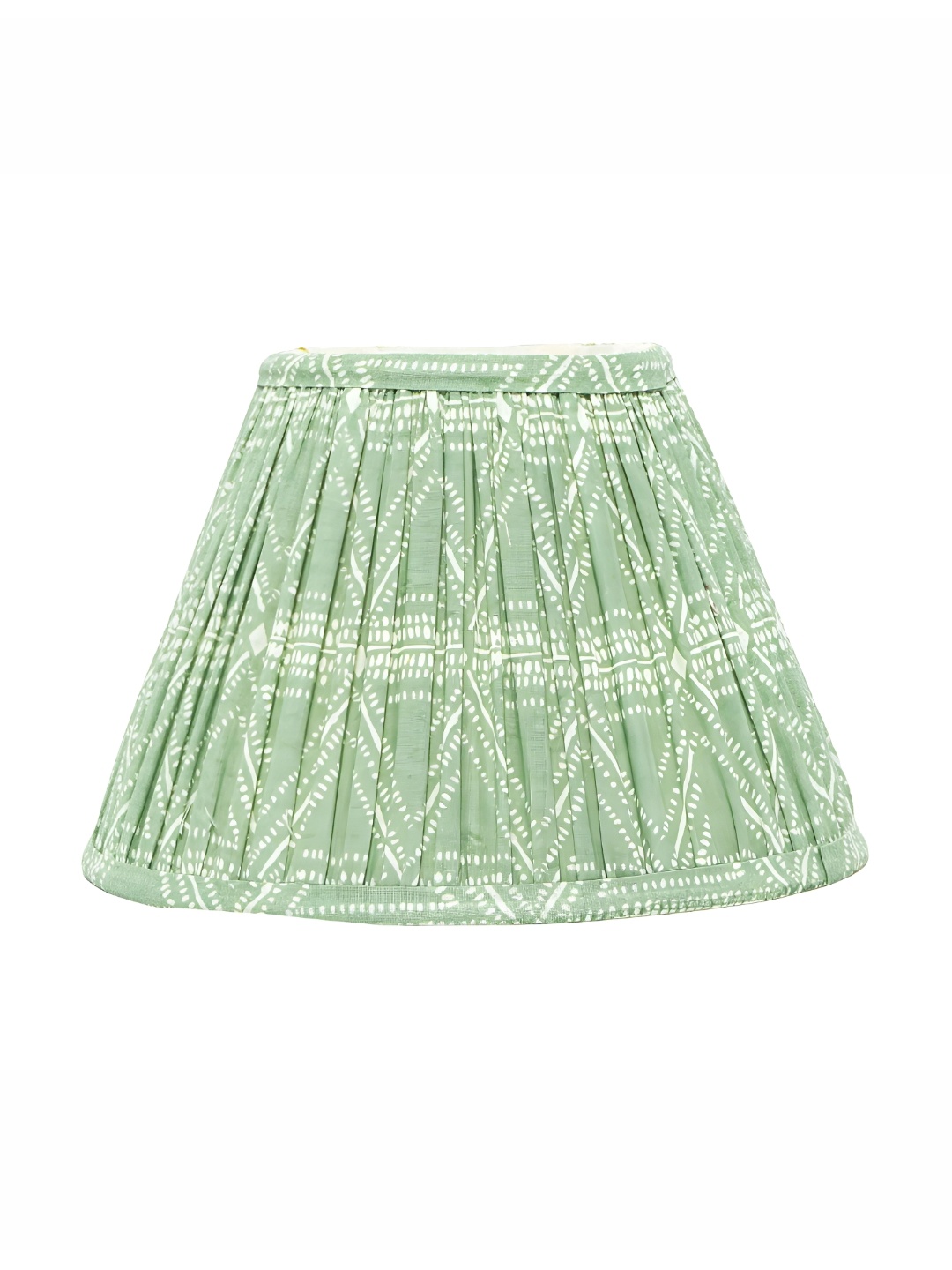 

Lampenschirm India Green Printed Cotton Contemporary Frustum Shaped Table Lamp Shade