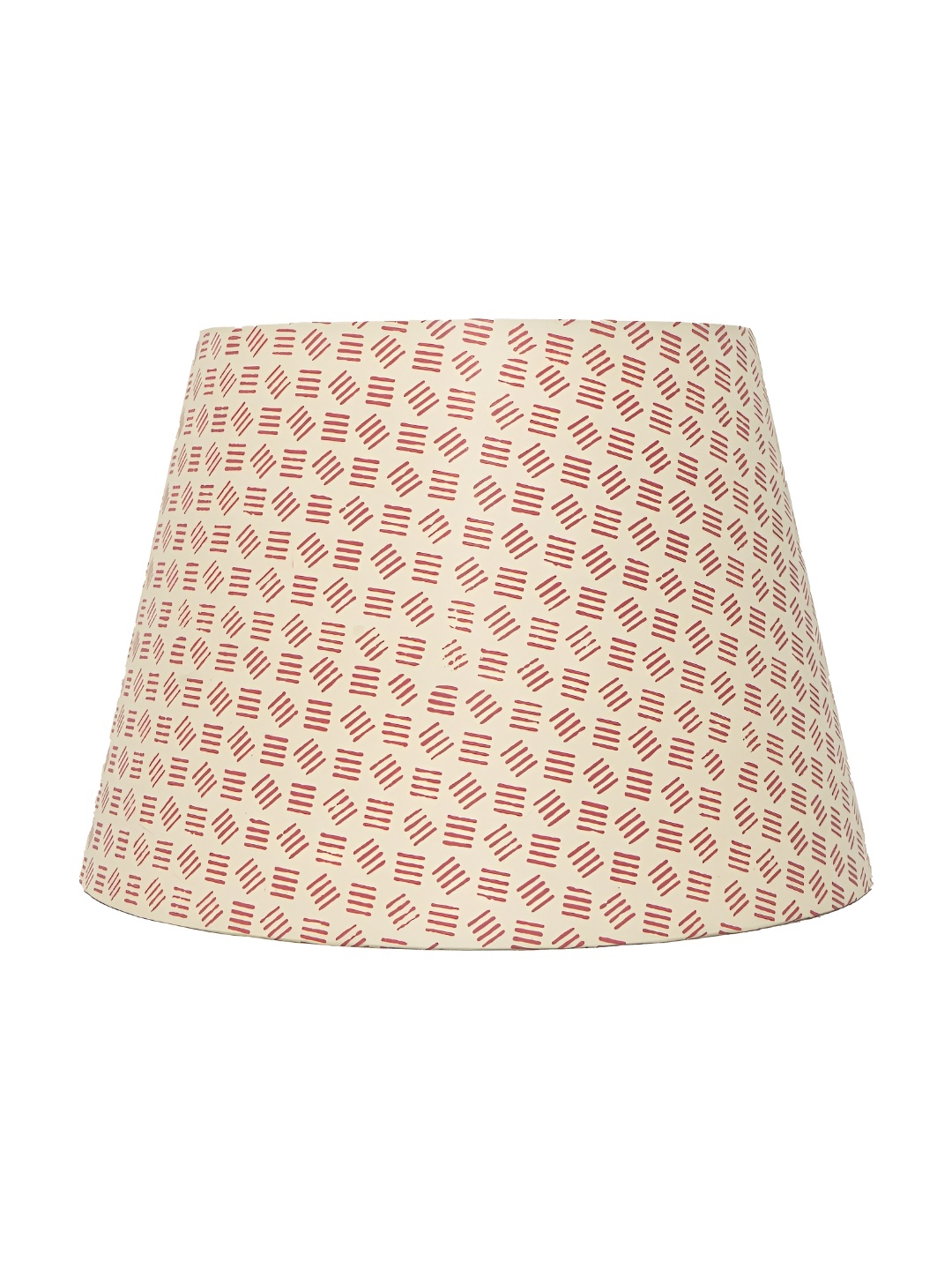 

Lampenschirm India Red Printed Cotton Contemporary Frustum Shaped Table Lamp Shade