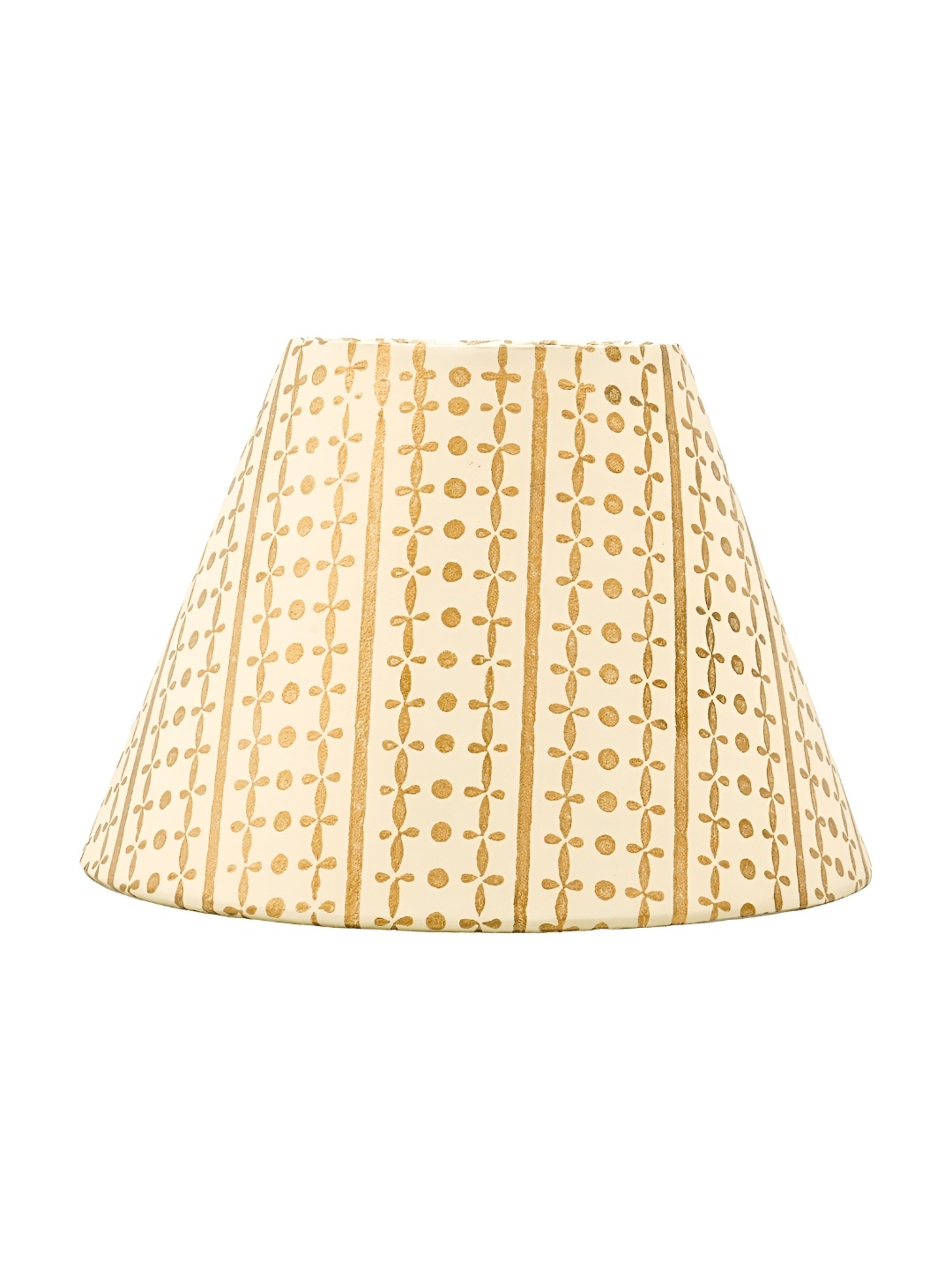 

Lampenschirm India Gold-Toned Printed Frustum Shaped Cotton Lamp Shade