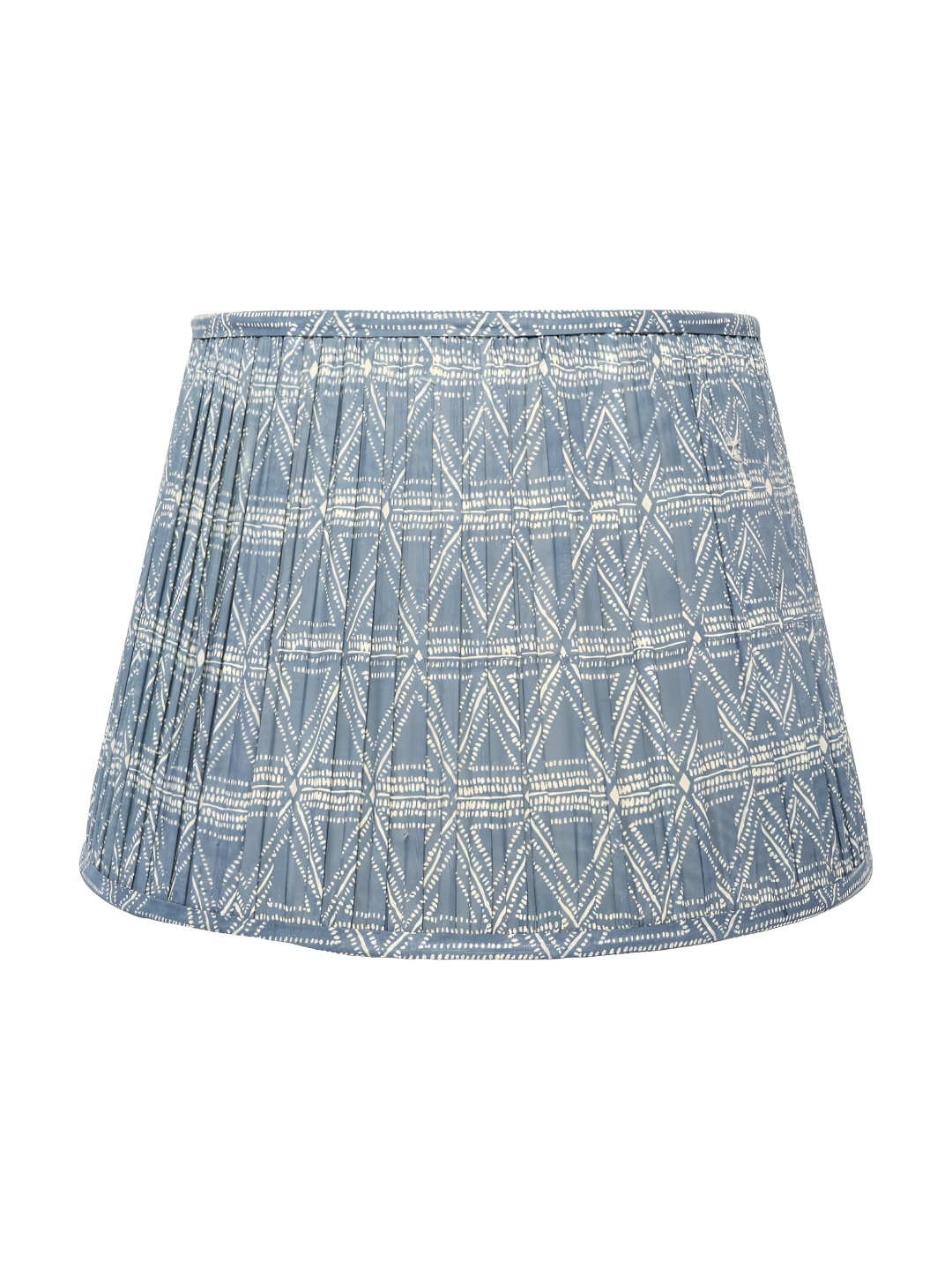 

Lampenschirm India Blue Printed Cotton Contemporary Frustum Shaped Table Lamp Shade