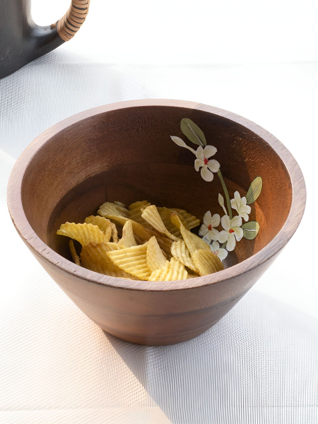 

Aurum Crafts Bella Brown Mango Wood Snack Small Bowl