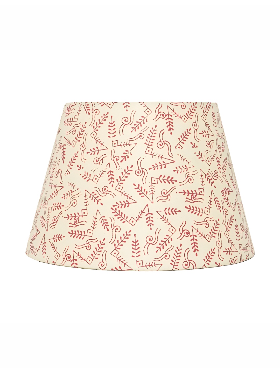 

Lampenschirm India Red & White Printed Frustum Shaped Cotton Lamp Shade