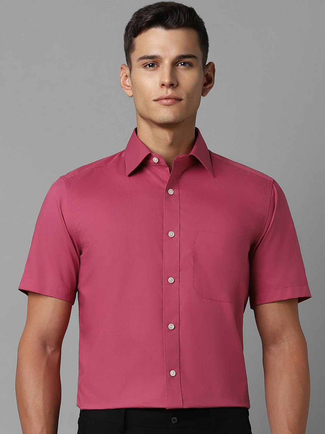 

Louis Philippe Men Cotton Classic Opaque Formal Shirt, Pink