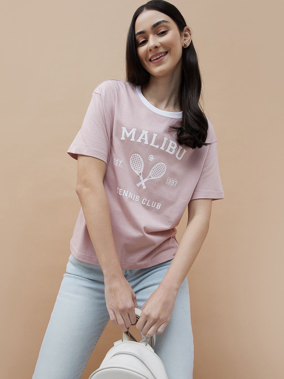 

Fame Forever by Lifestyle Women Typography Printed Cotton Top, Pink