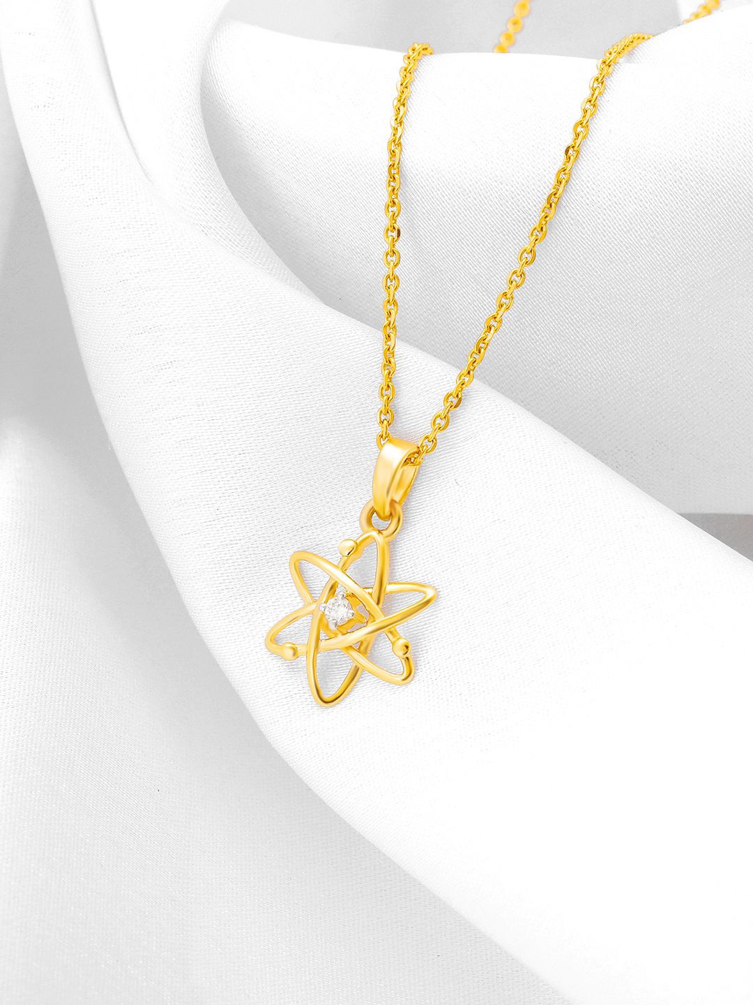 

GIVA Women 14K Gold Diamond Pendant