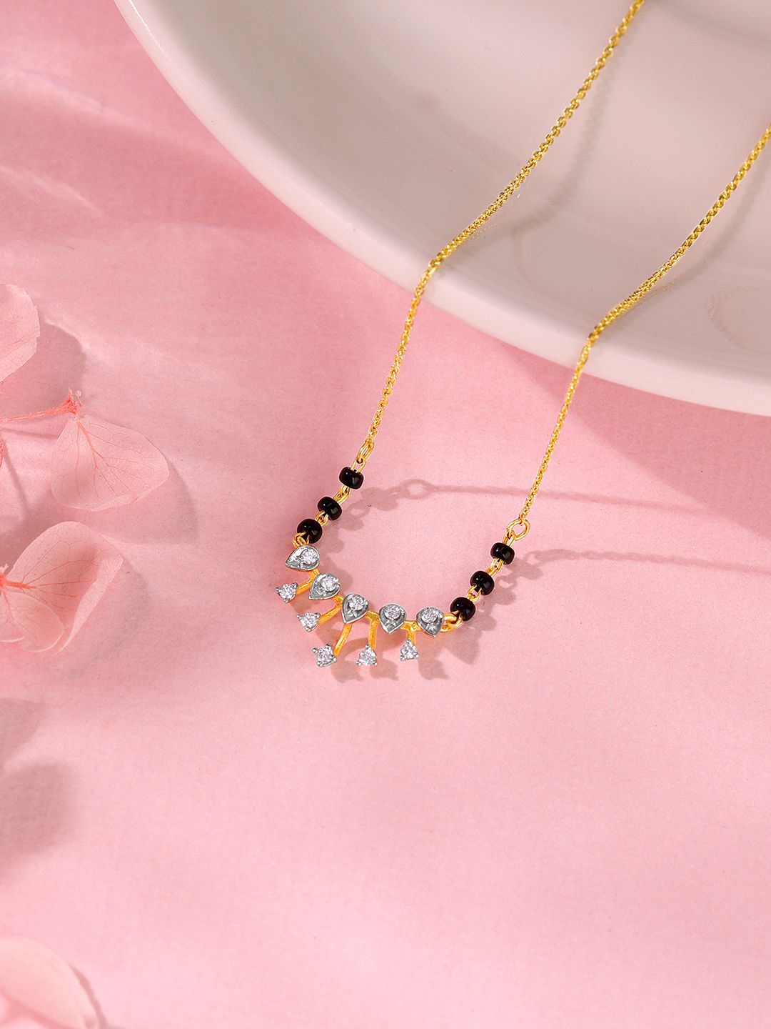 

GIVA 14K Gold Stilla Diamond Mangalsutra