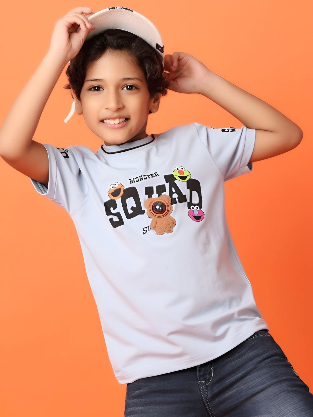 

V-Mart Boys Typography Printed Round Neck Cotton T-shirt, Blue