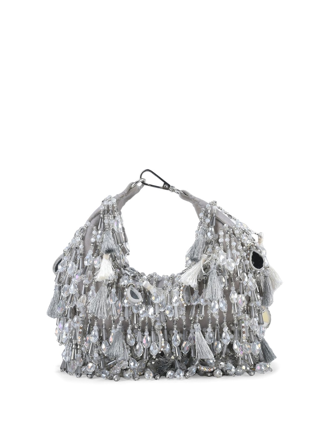 

Forever Noor Women Suede Shopper Hobo Bag with Fringed, Grey
