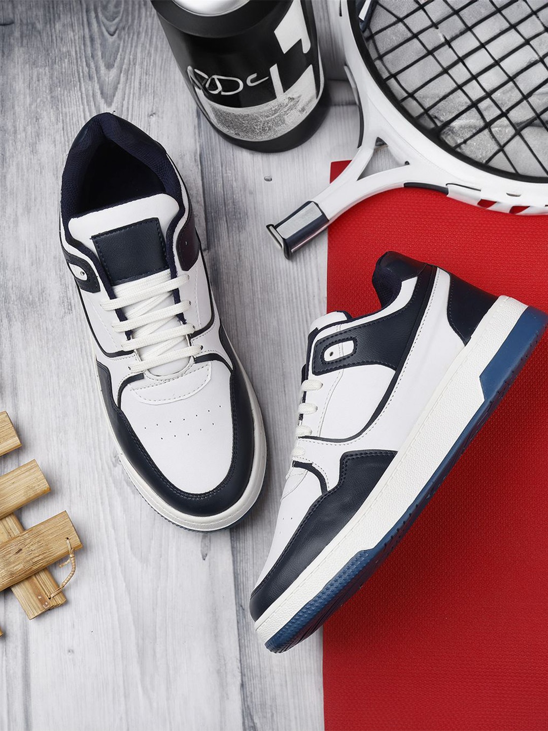 

mr.wonker Men Running Shoes, White