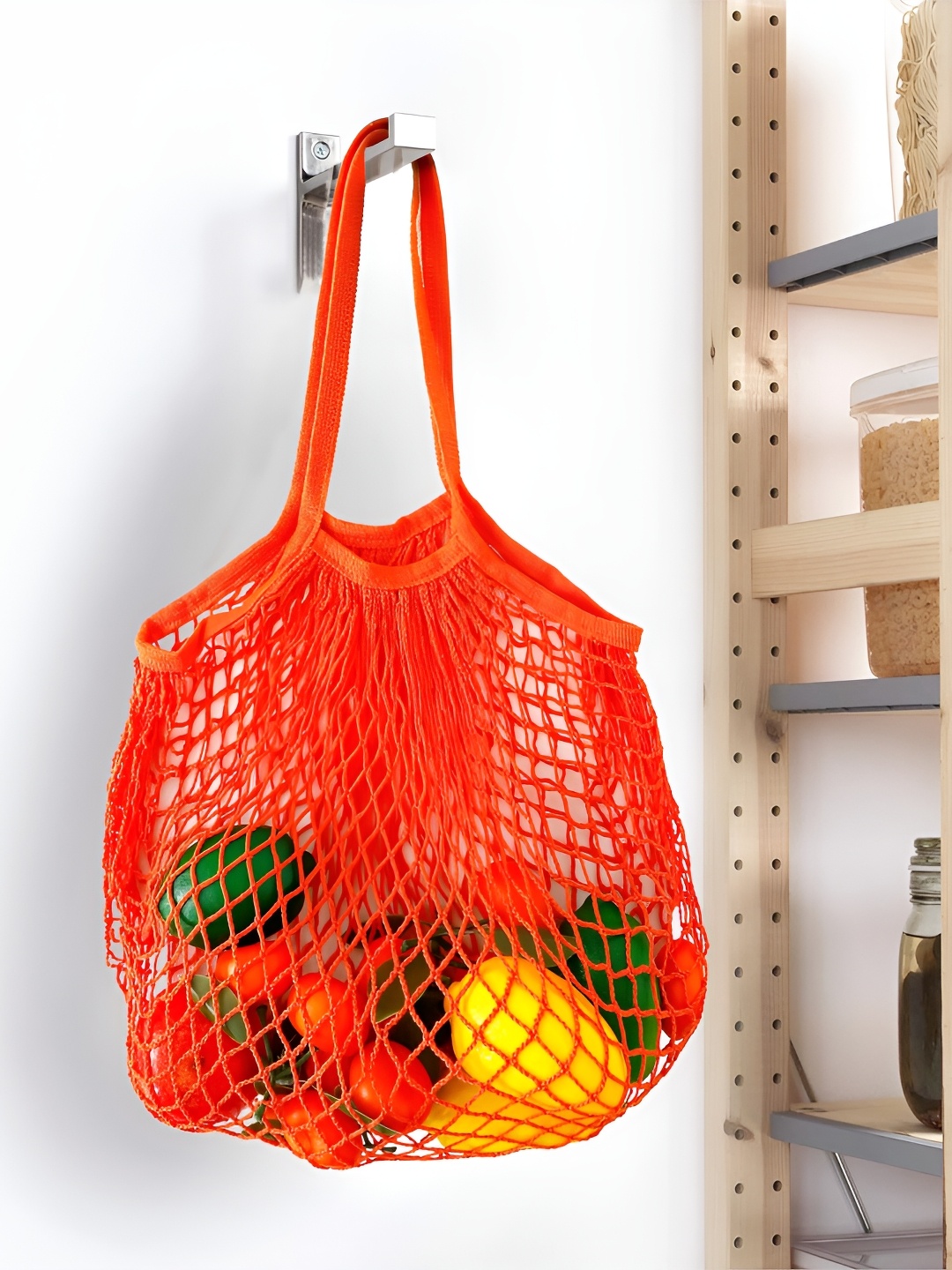 

UMAI Red Regular Multi-Utility Cotton Mesh Reusable Storage Organiser