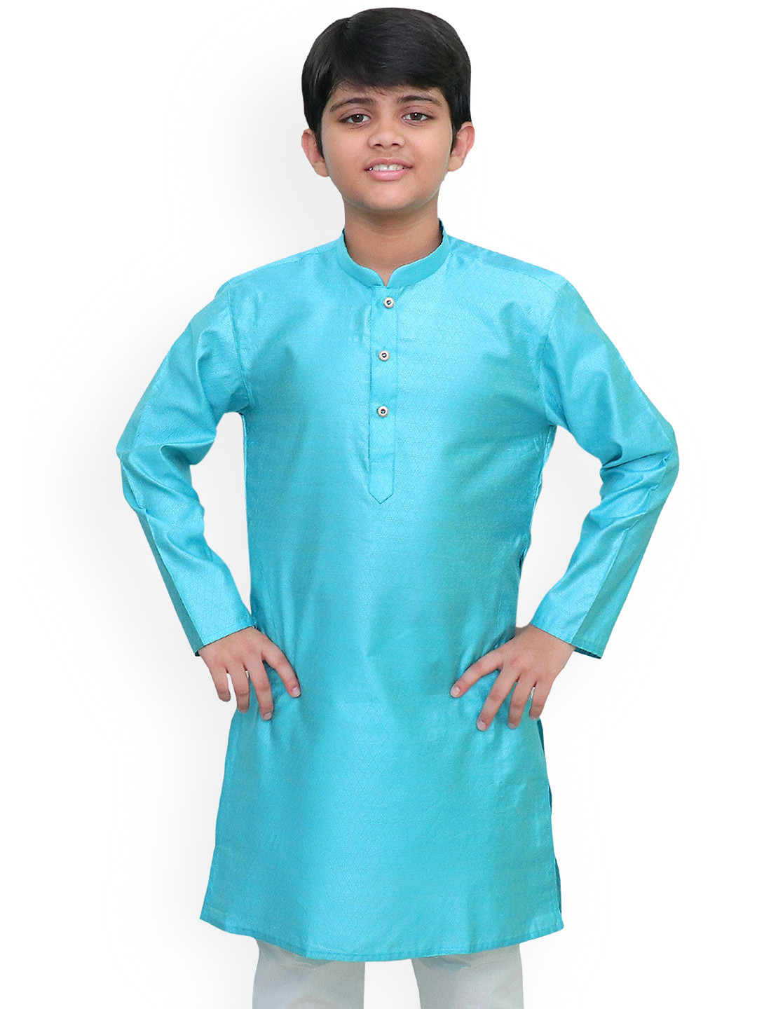 

BAESD Boys Thread Work Dobby Kurta, Sea green