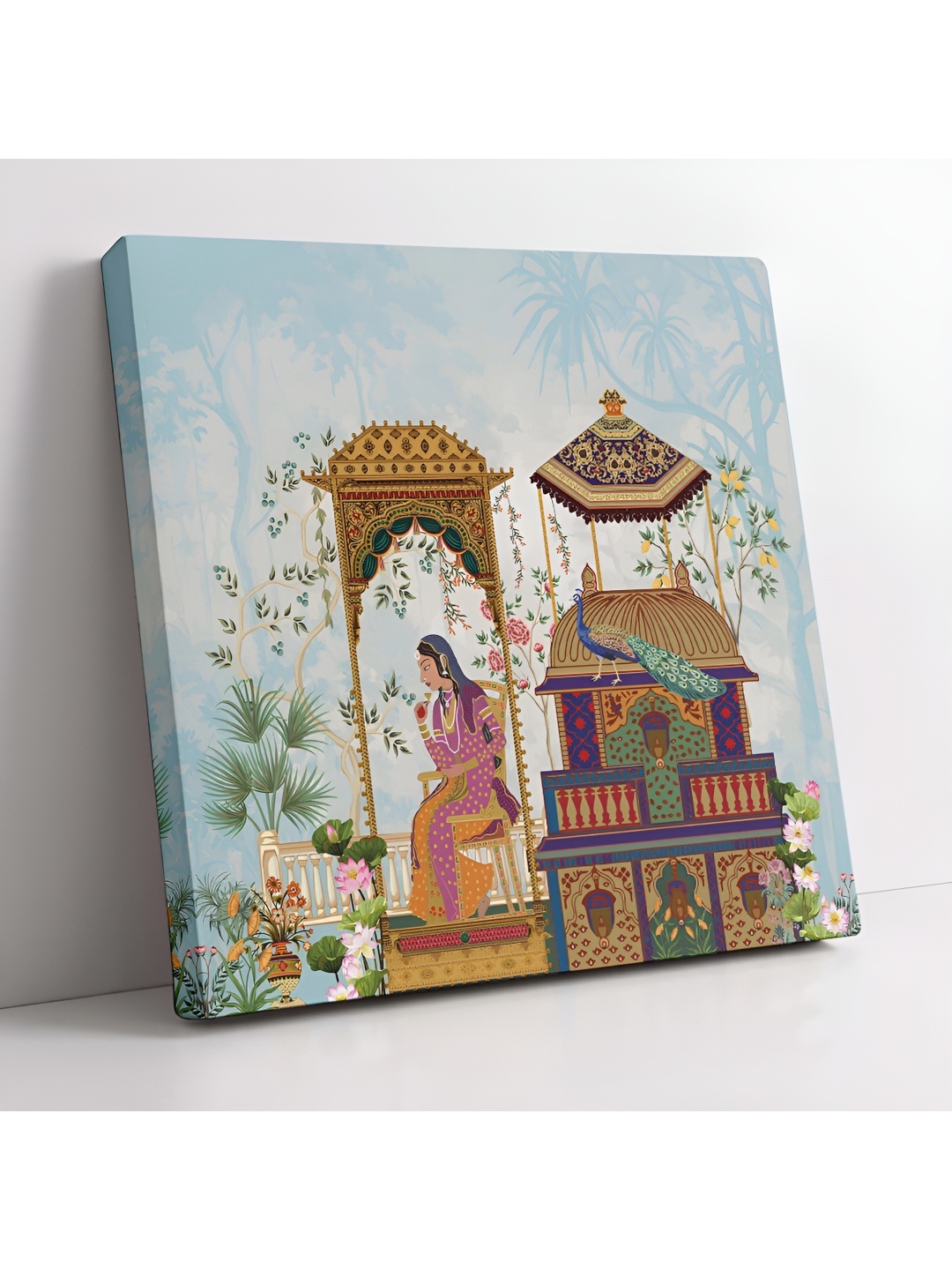 

Aura Blue & Gold-Toned Canvas Wall Art