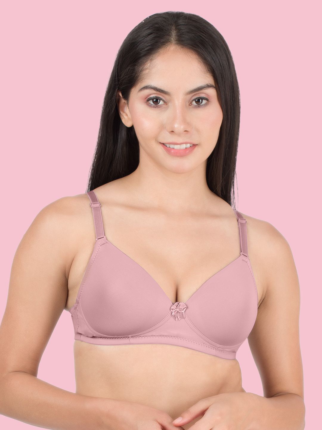 

Dressberry Lightly Padded Everyday T-Shirt Bra, Pink