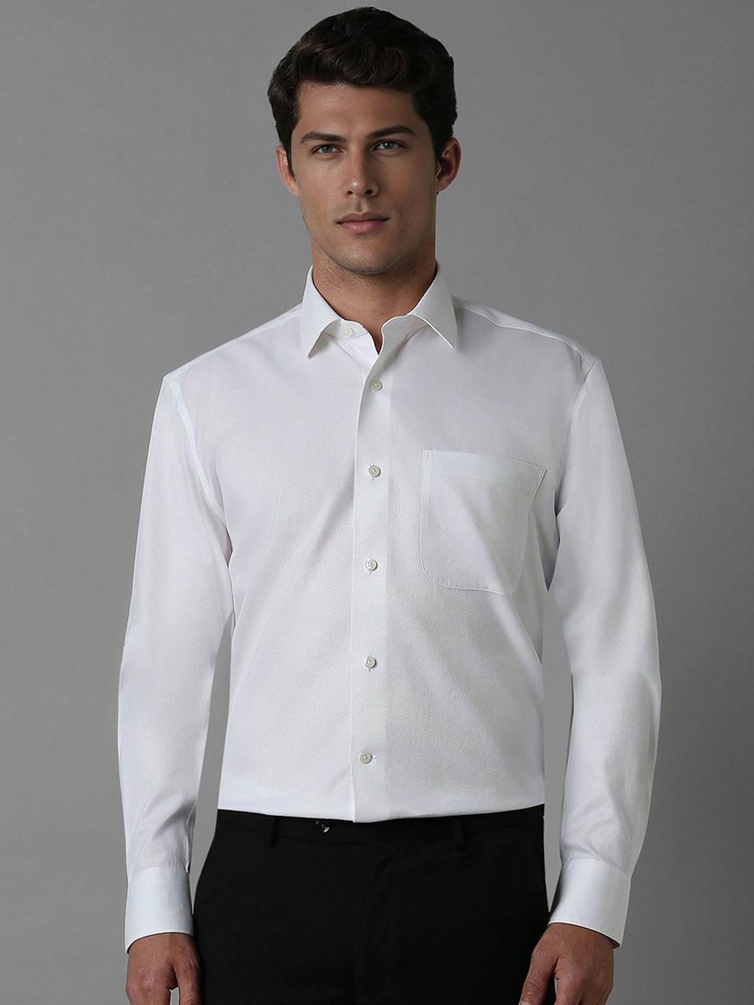 

Luxure by Louis Philippe Men Classic Opaque Casual Shirt, White