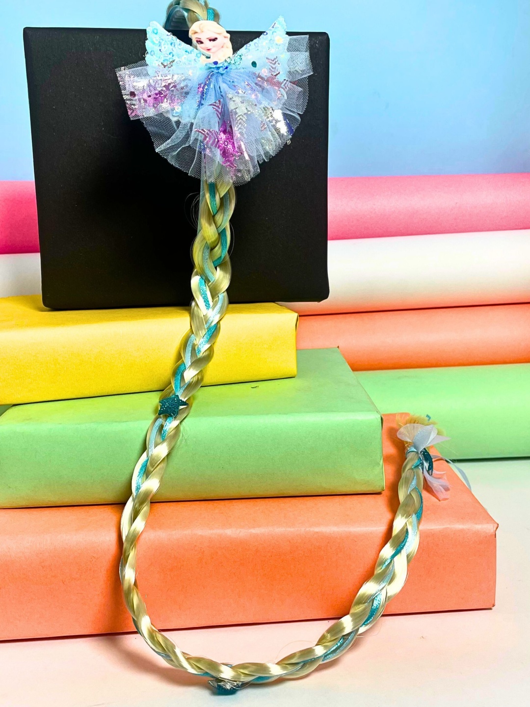 

MANSIYAORANGE Girls Embellished Hairband, Turquoise blue