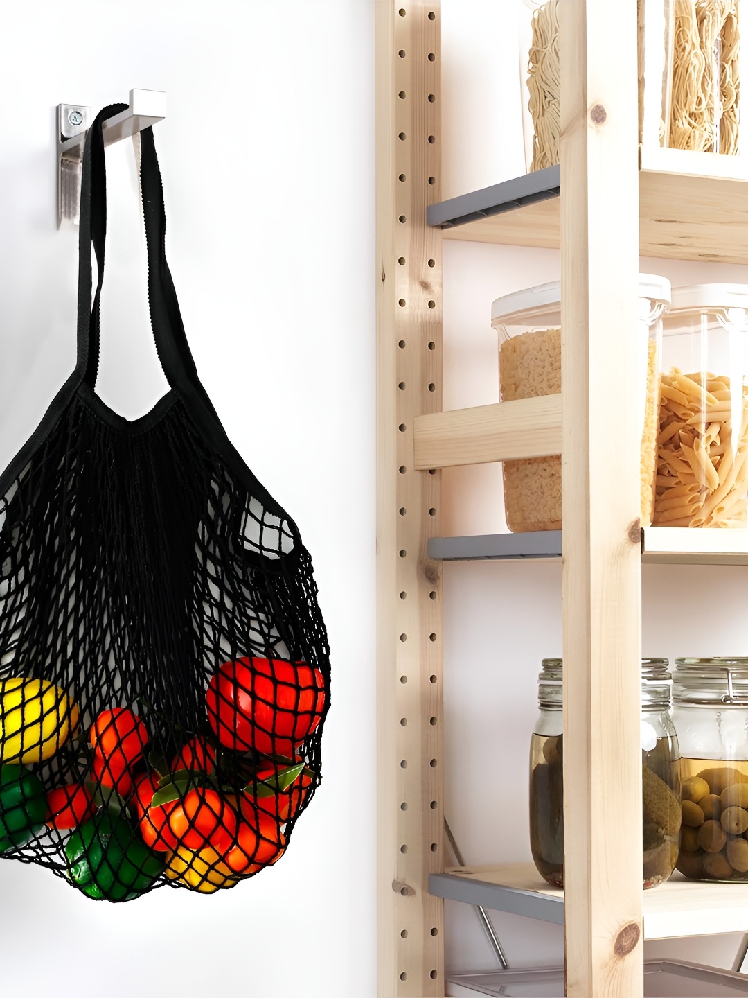 

UMAI Black Regular Multi-Utility Cotton Mesh Storage Organiser