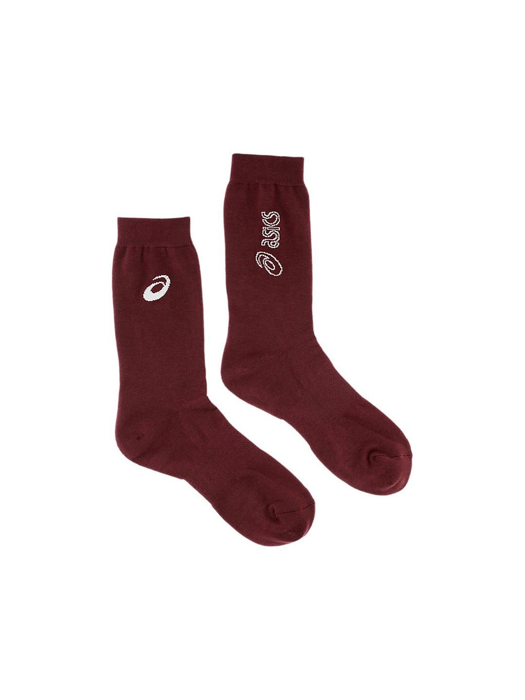 

ASICS Printed Detail Cotton Calf-Length Socks, Red