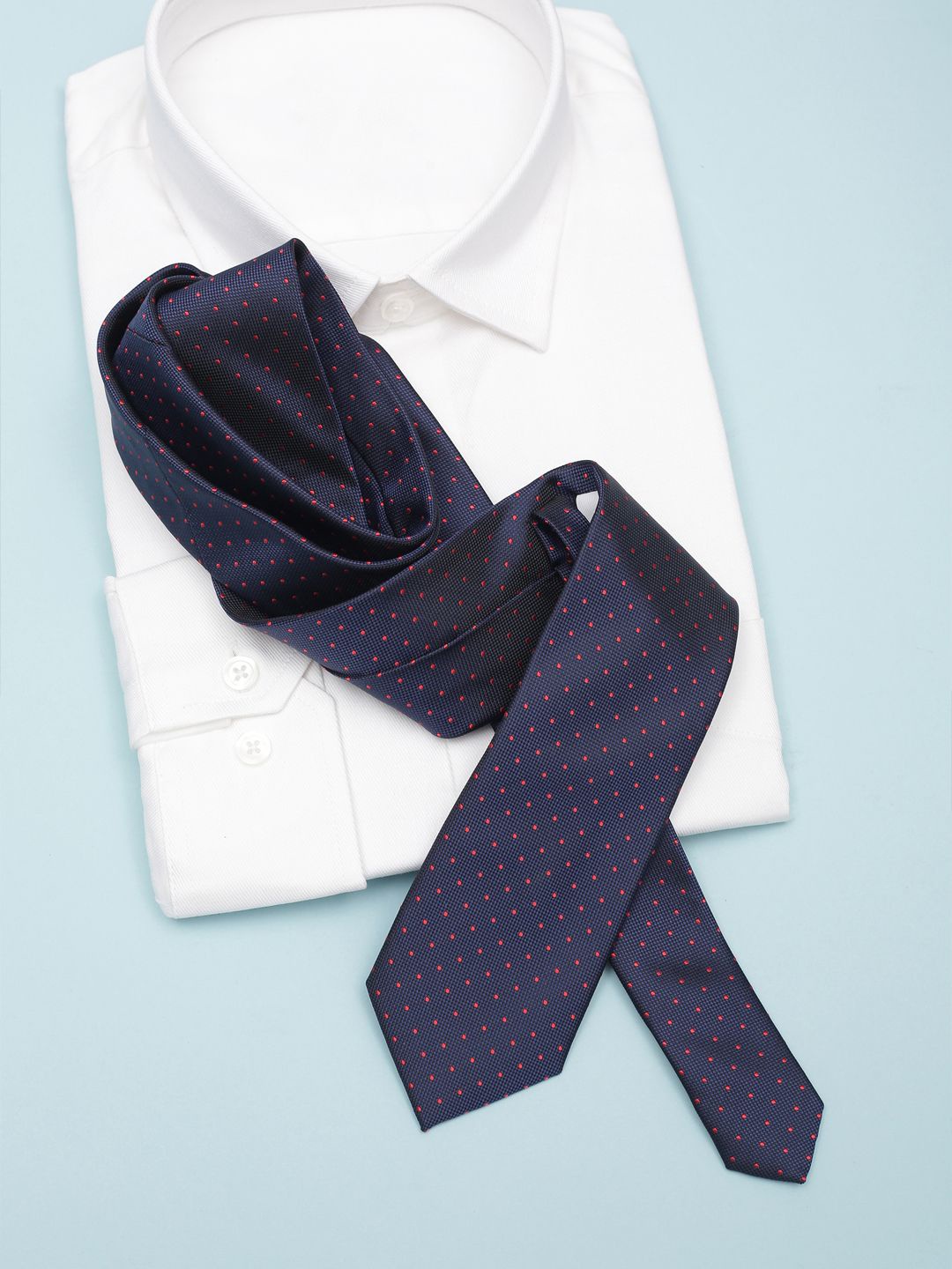 

Allen Solly Men Printed Broad Tie, Navy blue