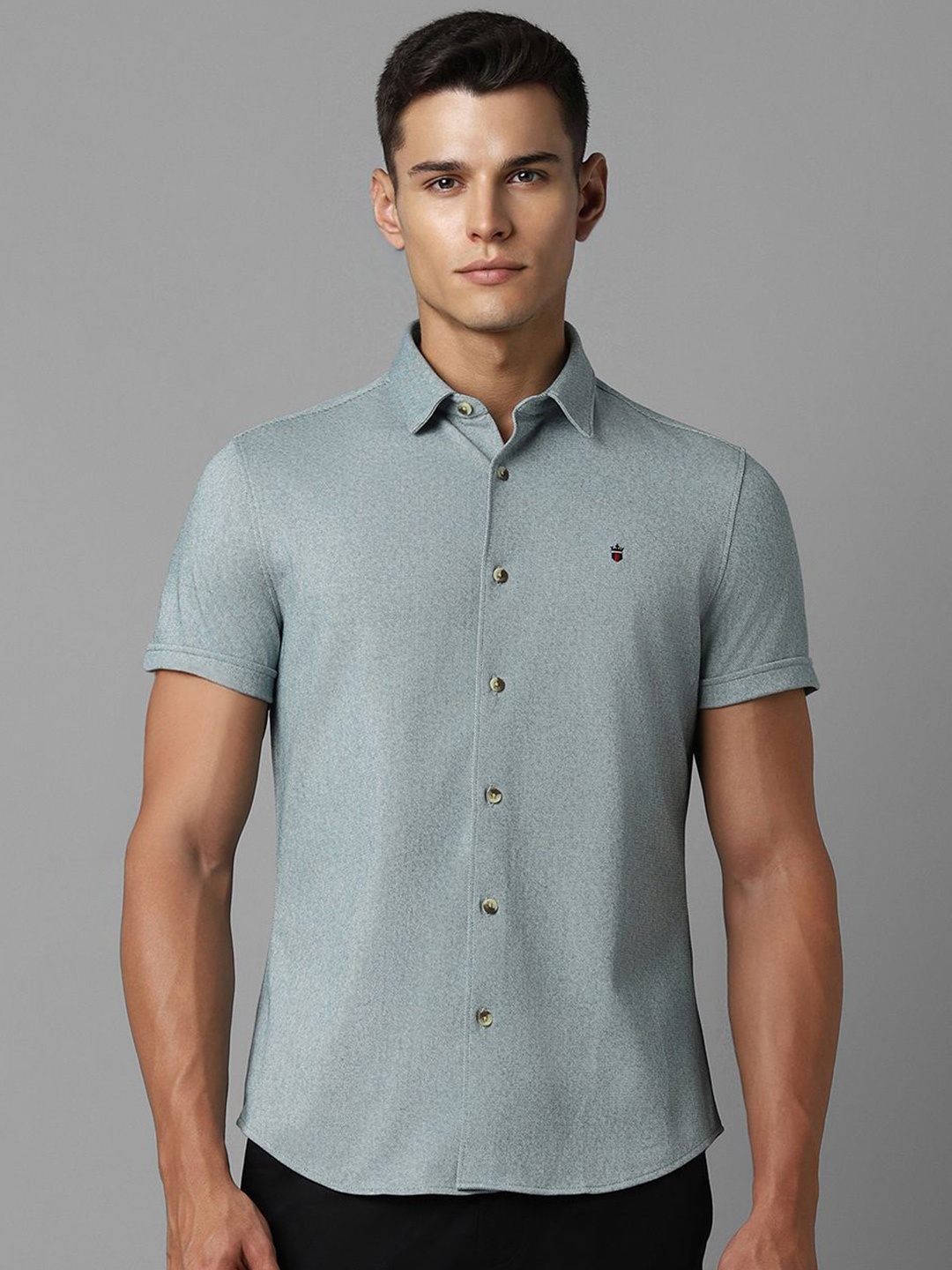 

Louis Philippe Sport Men Smart Opaque Casual Cotton Shirt, Blue