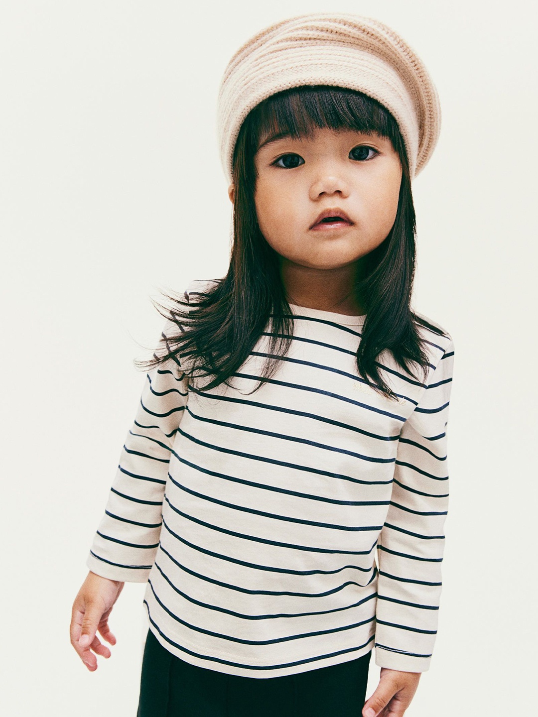 

H&M Girls Printed Cotton Tops, White