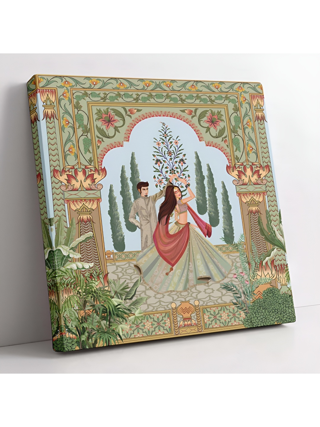 

Aura Green & Red Canvas Wall Art