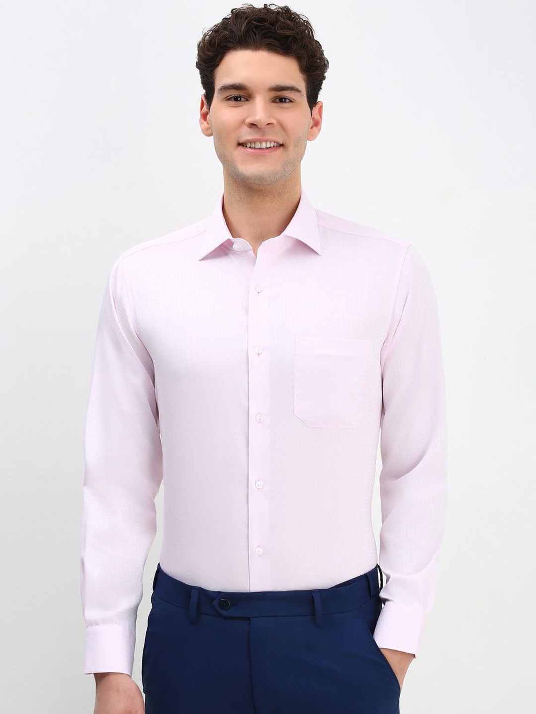 

Allen Solly Sport Men Cotton Spread Collar Formal Shirt, Pink