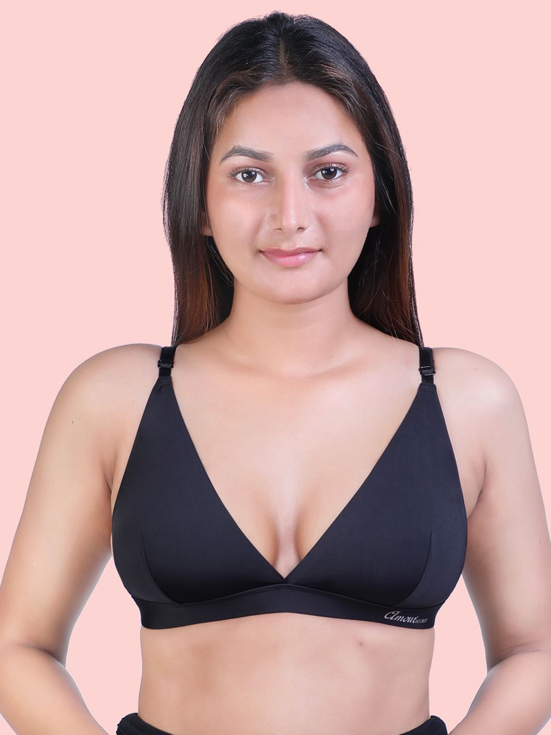 

Amour Secret Women Full Coverage Bralette Bra, Black