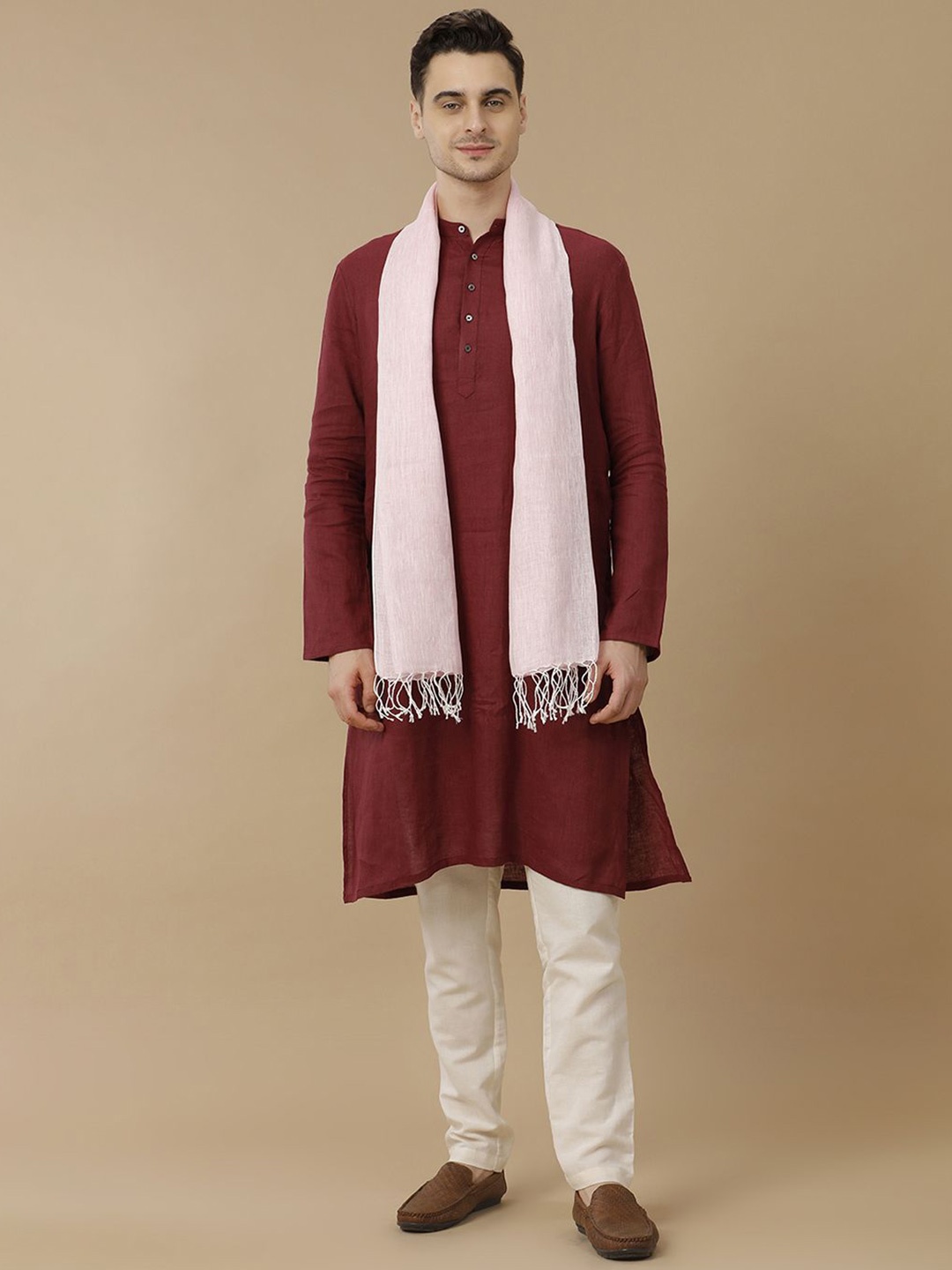 

Linen Club Unisex Linen Stole, Pink