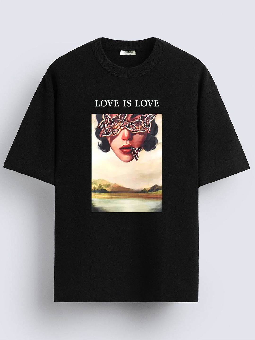 

TheBTclub Men Printed Drop-Shoulder Sleeves Activchill T-shirt, Black