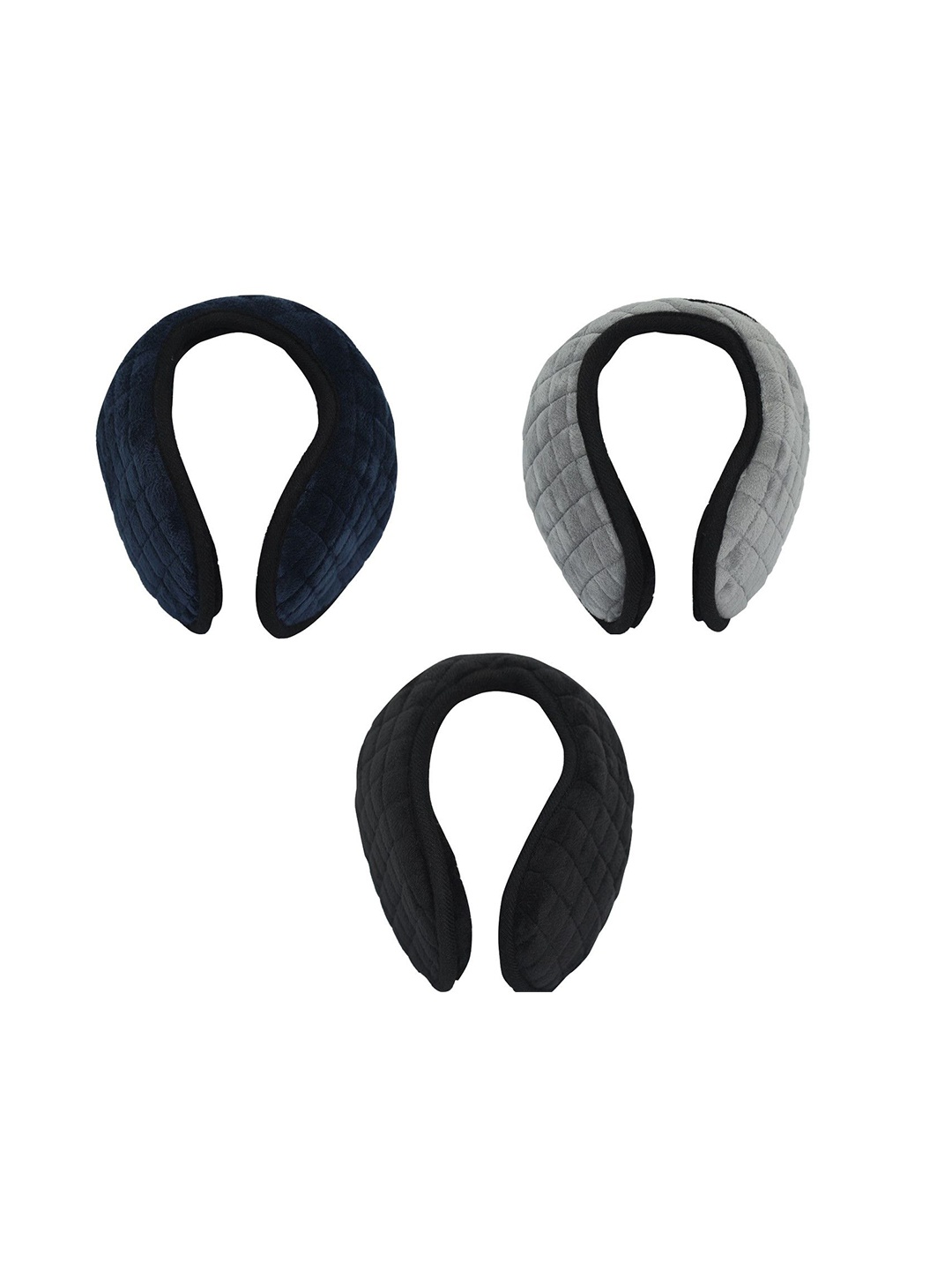 

FabSeasons Unisex Set of 3 Fur Hair Accessory Set, Blue