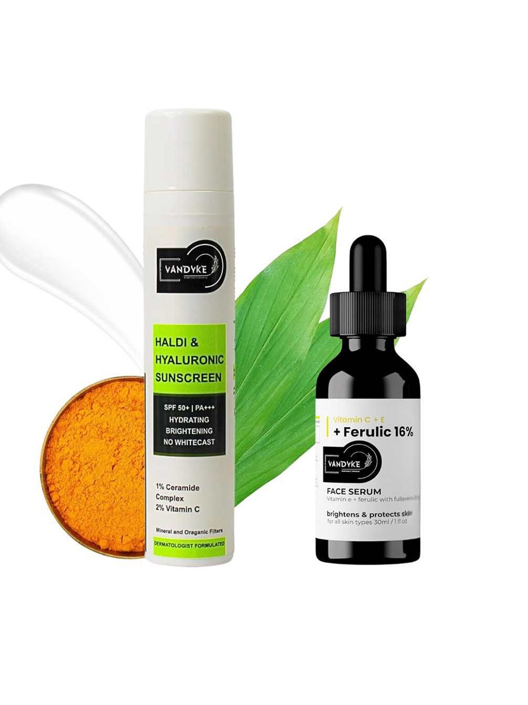 

VANDYKE Set Of 2 Brightening & Sun Protection Serum & Sunscreen, White