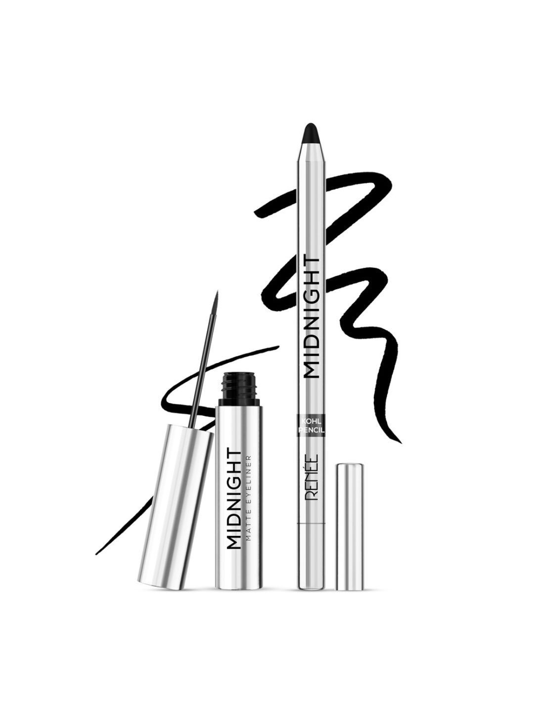 

Renee Midnight Duo Kajal 1.5 g & Eyeliner 2.5 ml, Black
