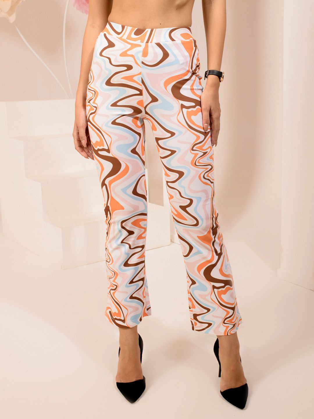 

TANDUL Women Printed Original Trousers, White