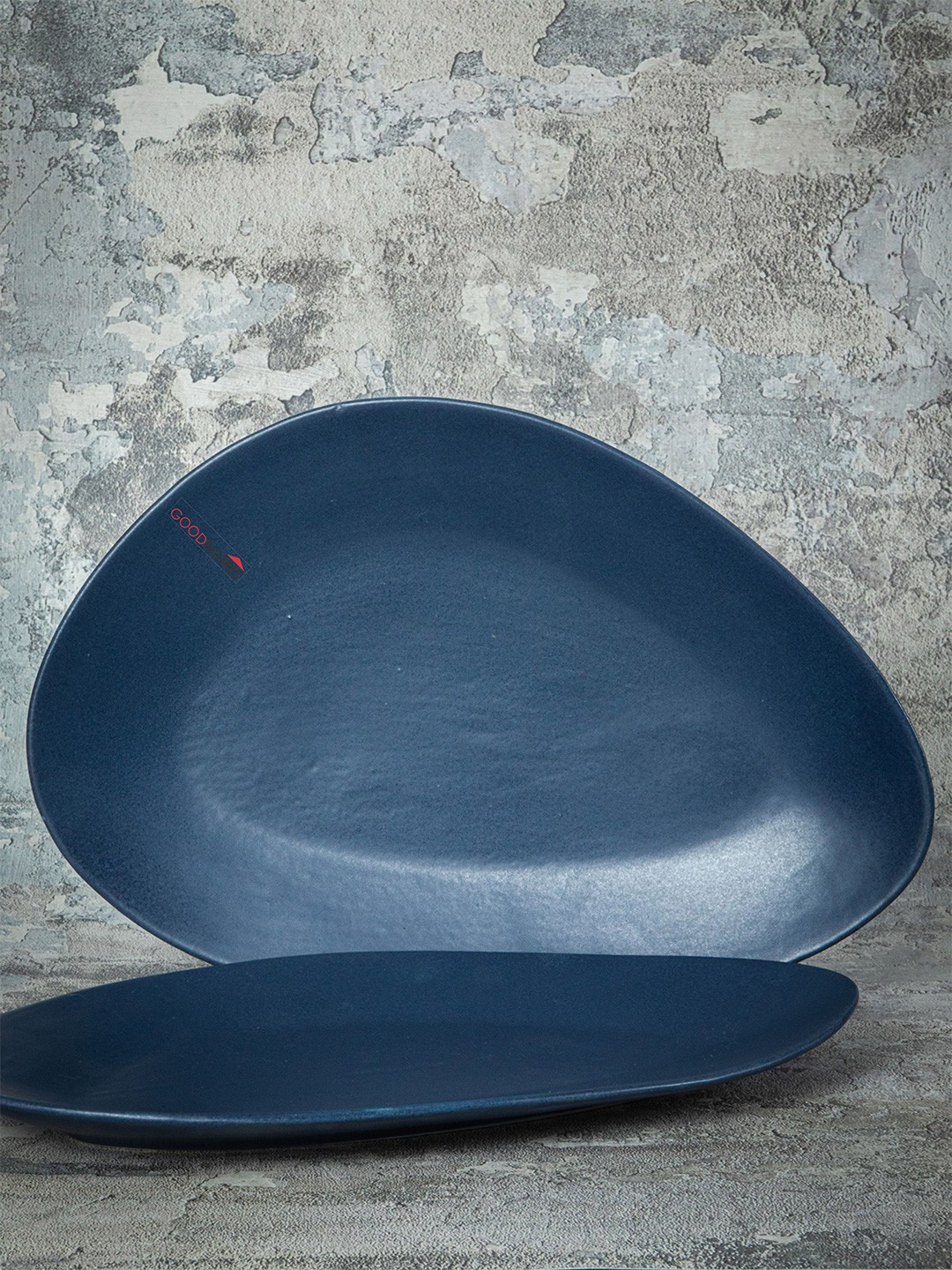 

GOODHOMES Blue 2 Pieces Stoneware Food Platter