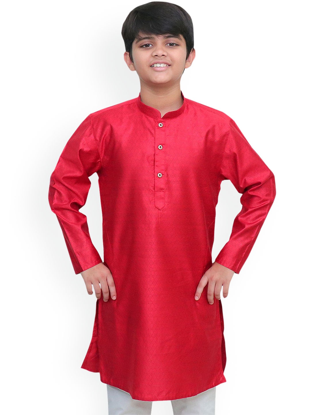 

BAESD Boys Thread Work Dobby Kurta, Maroon