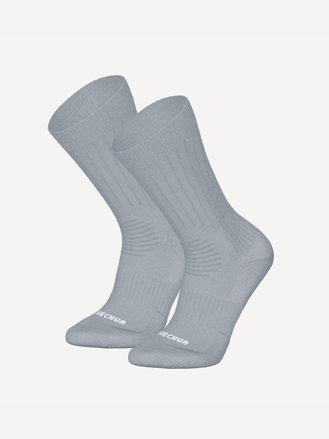 

Quechua By Decathlon Unisex Grey Warm Winter Socks With Wool & Acrylic - Pack Of 2