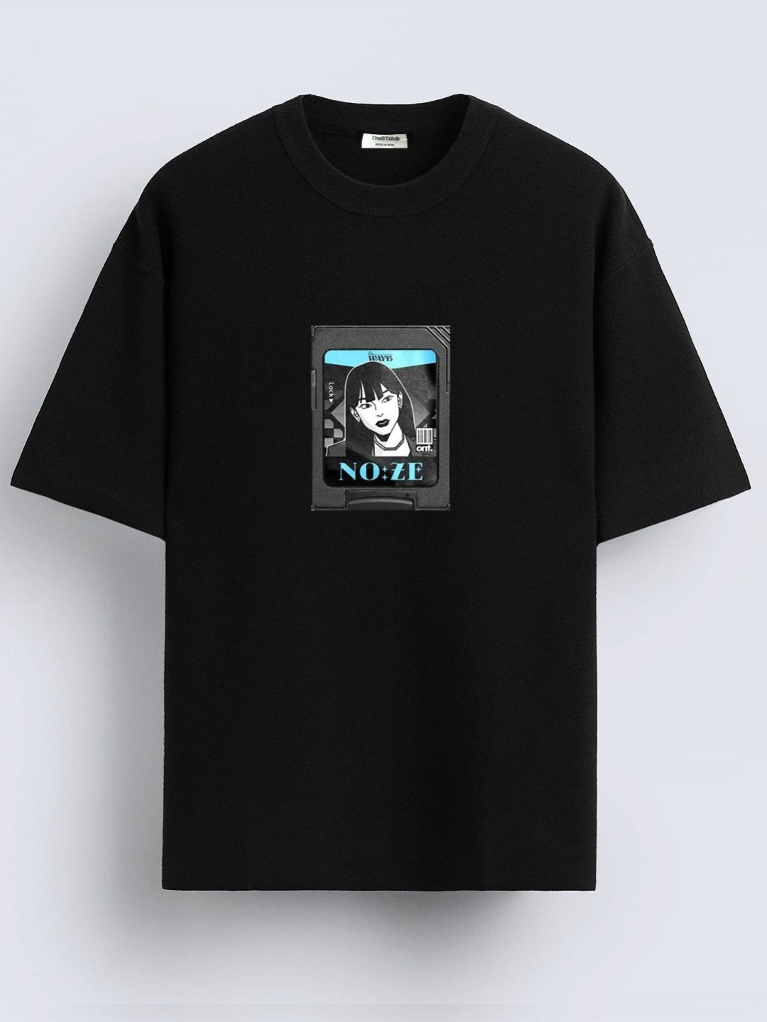 

TheBTclub Men Printed Drop-Shoulder Sleeves Activchill T-shirt, Black